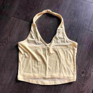 Yellow halter top